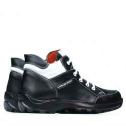 Bottes adolescents 436 noir+blanc
