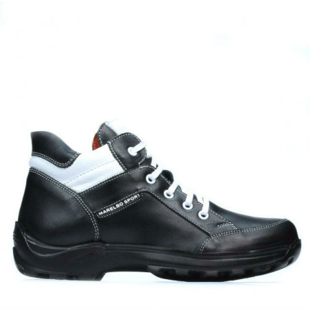 Bottes adolescents 436 noir+blanc