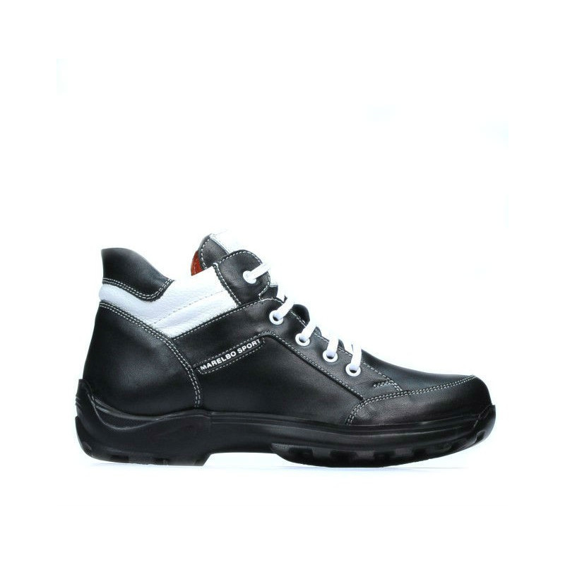Bottes adolescents 436 noir+blanc
