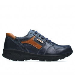 Baskets adolescents 397 indigo+marron