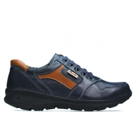 Baskets adolescents 397 indigo+marron