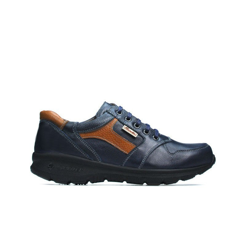 Baskets adolescents 397 indigo+marron