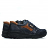 Baskets adolescents 397 indigo+marron