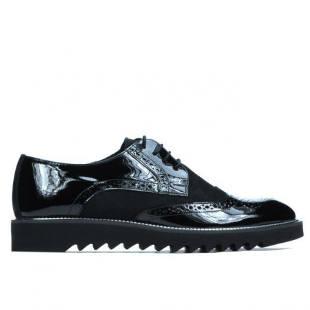 Chaussures casual homme 831 vernis noir combiné