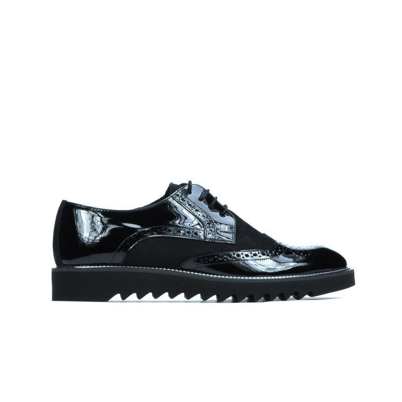 Chaussures casual homme 831 vernis noir combiné