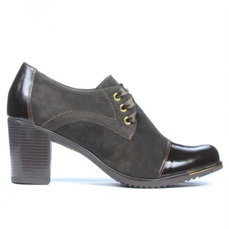 Chaussures décontractées femme 667 vernis café combiné