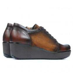 Chaussures casual femme 668 marron combiné