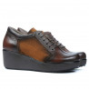Chaussures casual femme 668 marron combiné