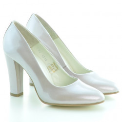 Chaussures élégantes femme 1214 vernis beige nacré