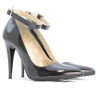 Chaussures élégantes femme 1247 vernis pétrole nacré