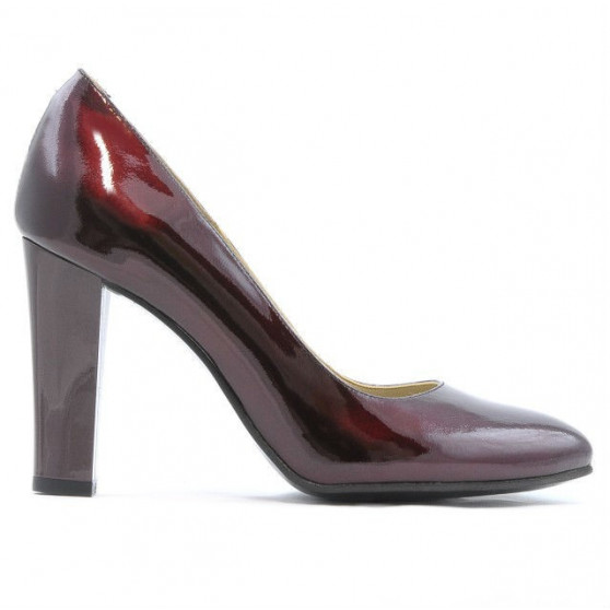 Chaussures élégantes femme 1214 vernis bordeaux01