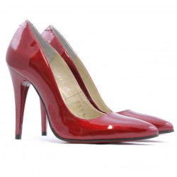 Chaussures élégantes femme 1241 vernis bordeaux