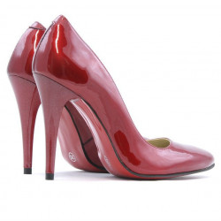Chaussures élégantes femme 1241 vernis bordeaux