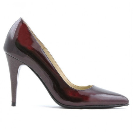 Chaussures élégantes femme 1246 vernis bordeaux 01