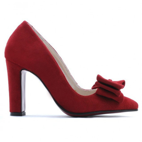 Chaussures élégantes femme 1252 rouge antilope