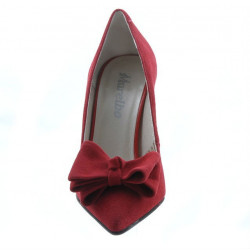 Chaussures élégantes femme 1252 rouge antilope