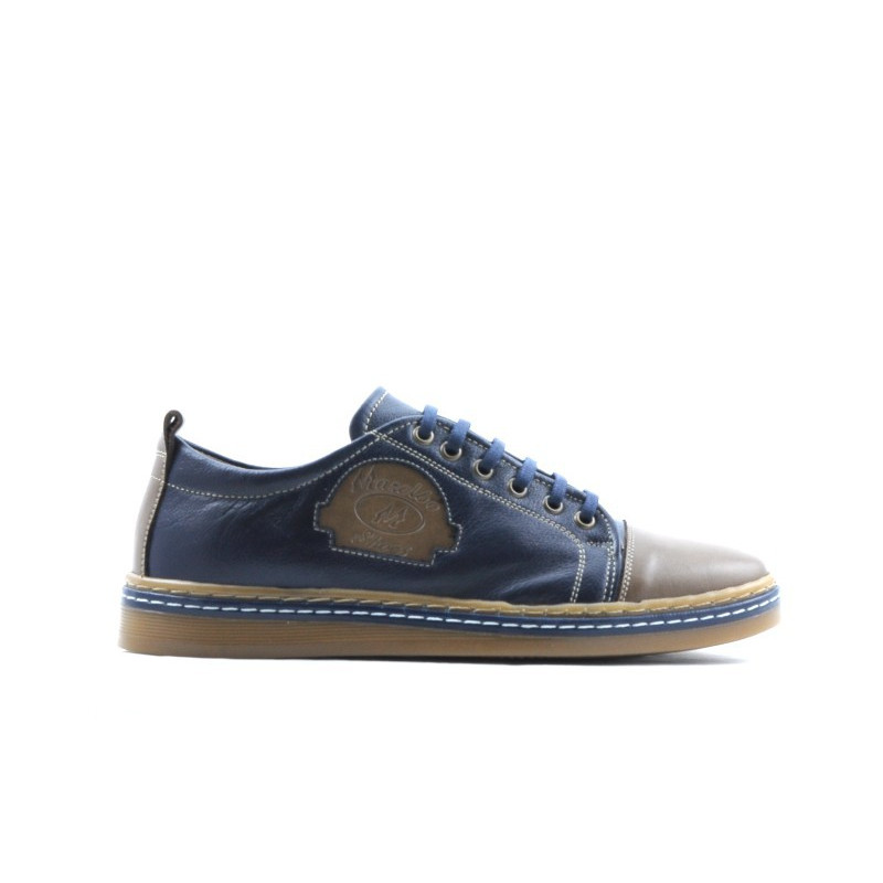Baskets adolescents 392 marron+indigo