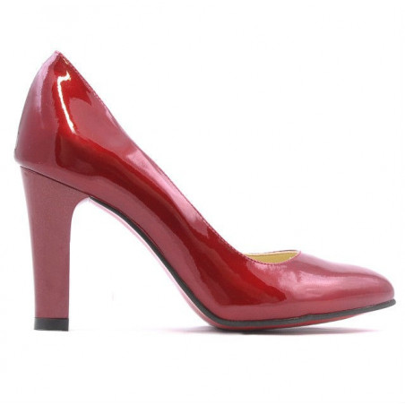 Chaussures élégantes femme 1243 vernis bordeaux