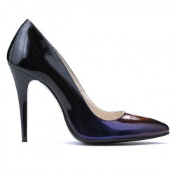 Chaussures élégantes 1241 vernis noir+violet (caméléon)