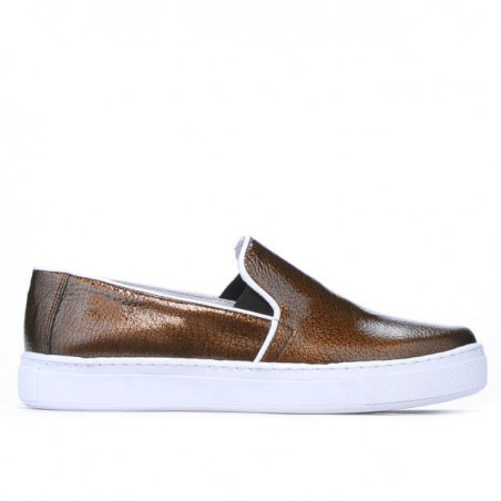 Baskets femme 658 vernis cuivré biz