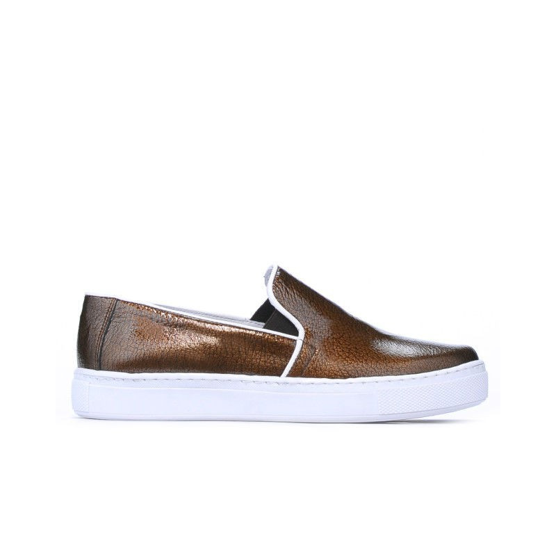 Baskets femme 658 vernis cuivré biz