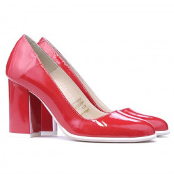 Chaussures élégantes/casual femme 1254 vernis rouge