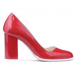 Chaussures élégantes/casual femme 1254 vernis rouge