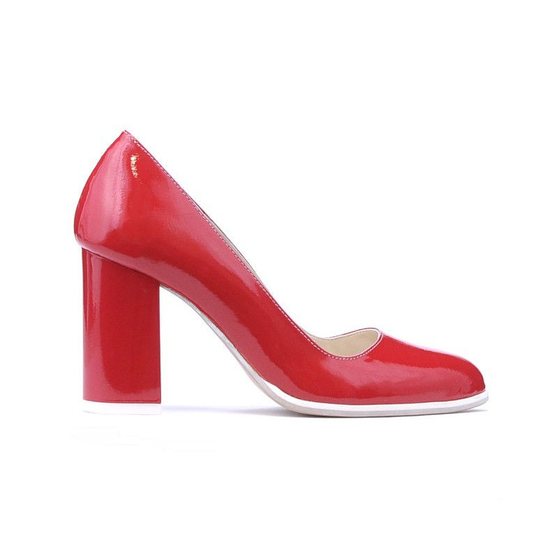 Chaussures élégantes/casual femme 1254 vernis rouge