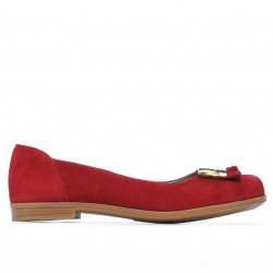 Ballerines femme 674 rouge velours