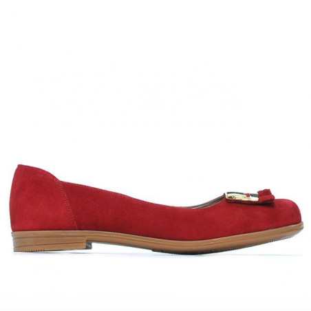 Ballerines femme 674 rouge velours