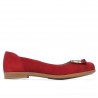 Ballerines femme 674 rouge velours