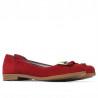 Ballerines femme 674 rouge velours