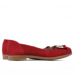 Ballerines femme 674 rouge velours