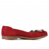 Ballerines femme 674 rouge velours