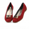 Ballerines femme 674 rouge velours