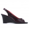 Sandales femme 596 bordeaux