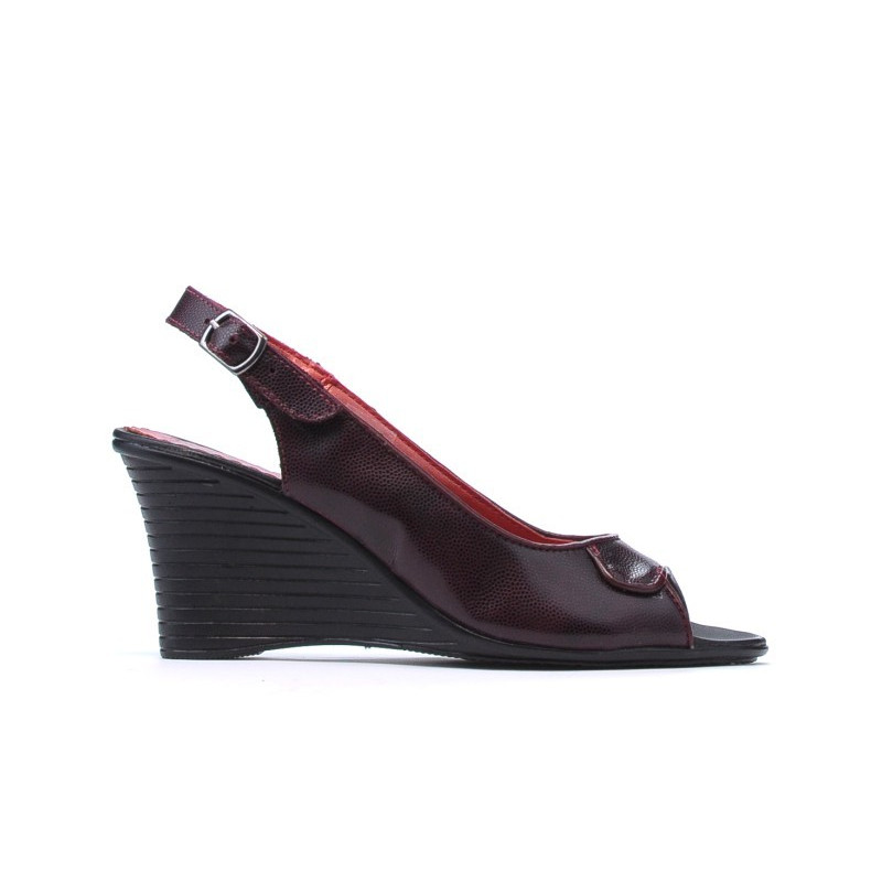 Sandales femme 596 bordeaux