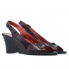 Sandales femme 596 bordeaux