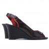 Sandales femme 596 bordeaux