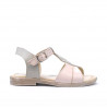 Sandales enfants petits 40c vernis beige+rose