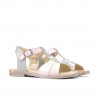 Sandales enfants petits 40c vernis beige+rose
