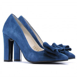 Chaussures élégantes femme 1252 turquoise antilope