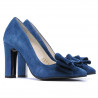 Chaussures élégantes femme 1252 turquoise antilope