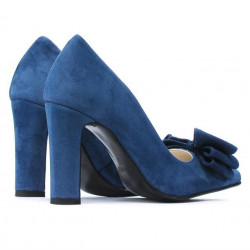 Chaussures élégantes femme 1252 turquoise antilope