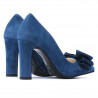 Chaussures élégantes femme 1252 turquoise antilope
