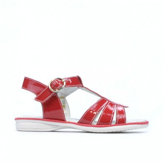 Sandales enfants petits 53c vernis rouge