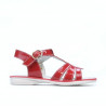 Sandales enfants petits 53c vernis rouge