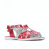 Sandales enfants petits 53c vernis rouge