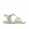 Sandales enfants petits 40c vernis beige nacré
