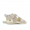 Sandales enfants petits 40c vernis beige nacré